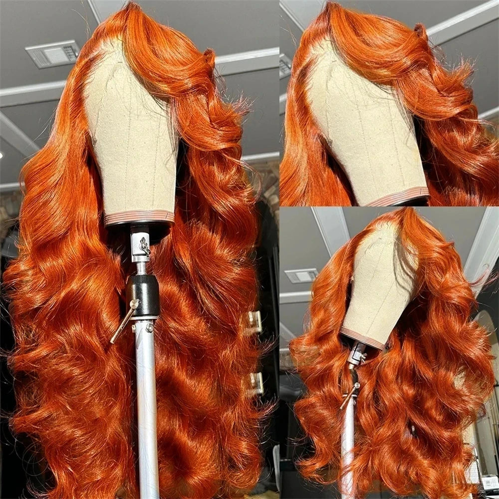 Mossily Ginger Human Hair Wig Body Wave Orange Ginger Hd Lace Wig 13x6 Human Hair 13x4 Lace Frontal Colored Human Hair Wigs