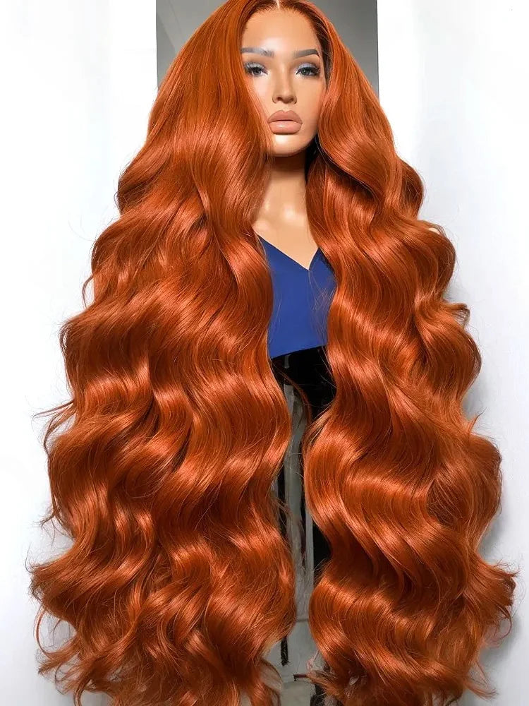Mossily Ginger Human Hair Wig Body Wave Orange Ginger Hd Lace Wig 13x6 Human Hair 13x4 Lace Frontal Colored Human Hair Wigs