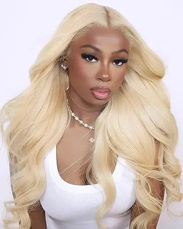 38 Inch 613 Lace Front Wig 210 Density Human Hair 13x6 Blonde glueless wigs Human Hair Body Wave HD Brazilian Lace Frontal Wig