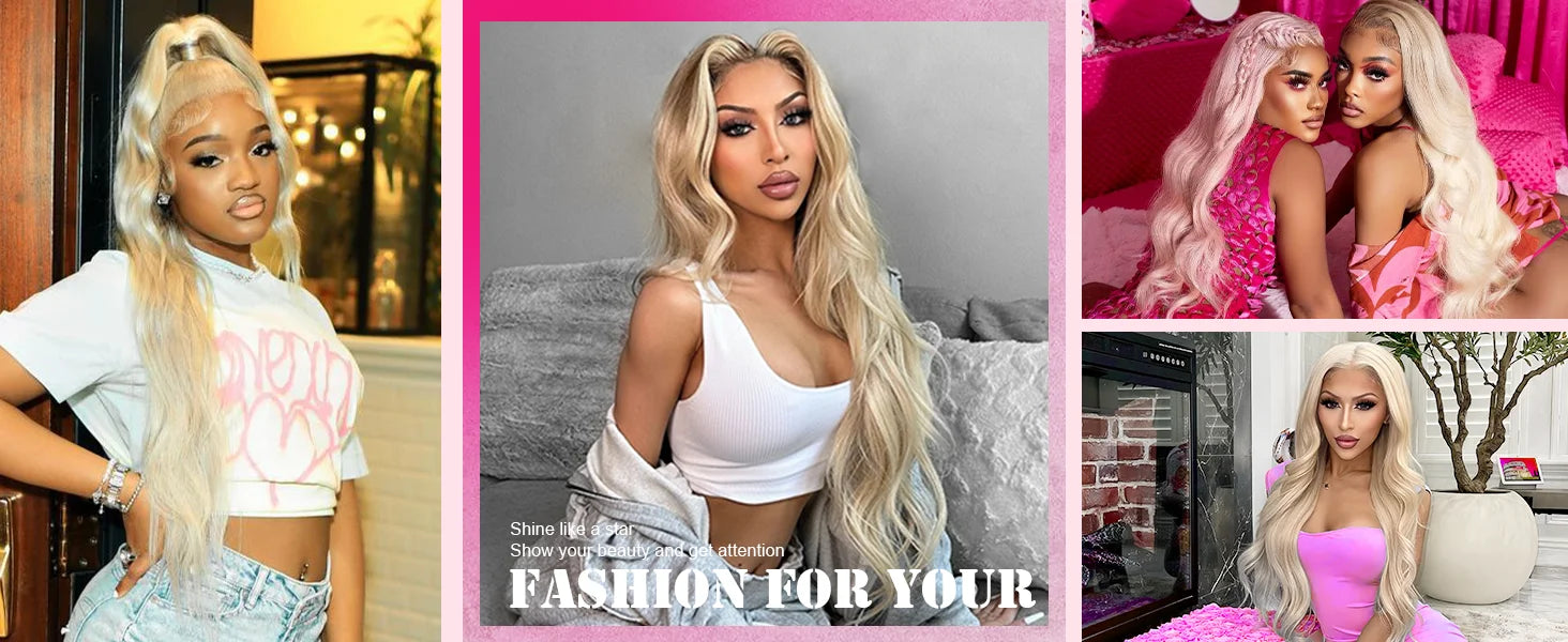 38 Inch 613 Lace Front Wig 210 Density Human Hair 13x6 Blonde glueless wigs Human Hair Body Wave HD Brazilian Lace Frontal Wig