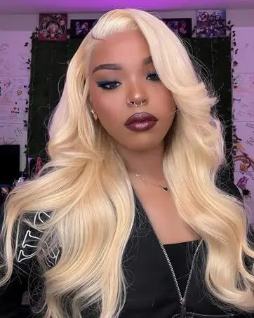 38 Inch 613 Lace Front Wig 210 Density Human Hair 13x6 Blonde glueless wigs Human Hair Body Wave HD Brazilian Lace Frontal Wig