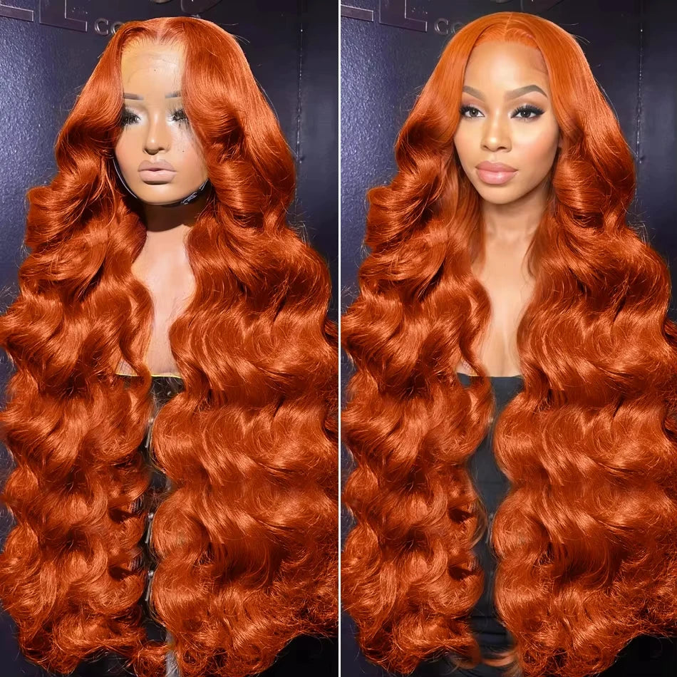 Mossily Ginger Human Hair Wig Body Wave Orange Ginger Hd Lace Wig 13x6 Human Hair 13x4 Lace Frontal Colored Human Hair Wigs