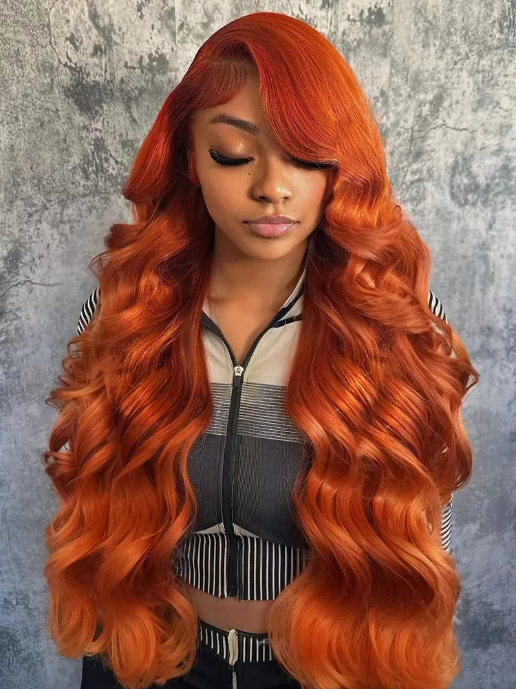 Mossily Ginger Human Hair Wig Body Wave Orange Ginger Hd Lace Wig 13x6 Human Hair 13x4 Lace Frontal Colored Human Hair Wigs