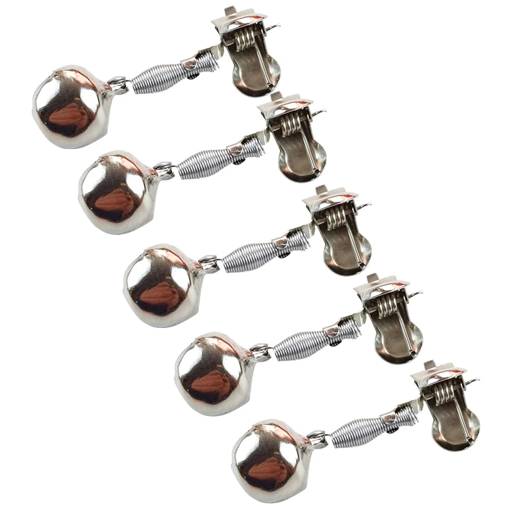 5/10PCS Rod Tip Clamp Fishing Pole Fish Bite Lure Alarm Alert Adjustable Metal Fish Alarm Bells Tackle Fishing Accessories