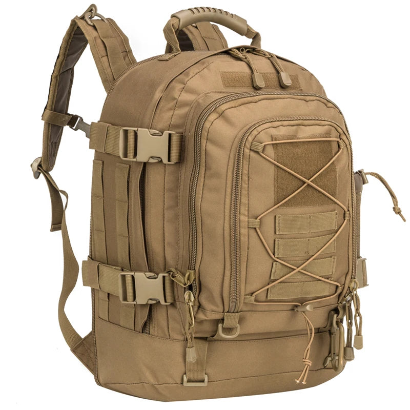 65L Outdoor Sports Backpack Waterproof Running Gym Bag Durable Hiking Backpack for Men & Women, Travel Daypack