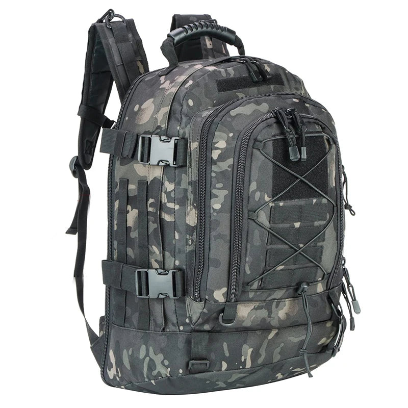 65L Outdoor Sports Backpack Waterproof Running Gym Bag Durable Hiking Backpack for Men & Women, Travel Daypack