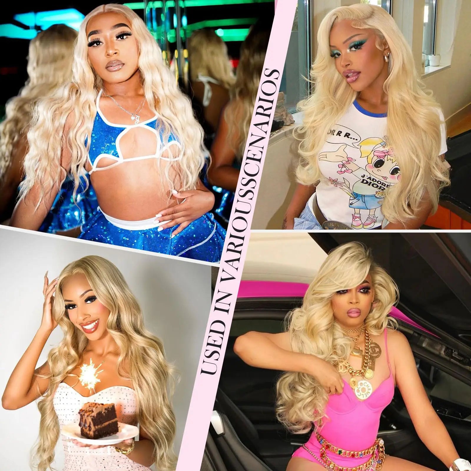 38 Inch 613 Lace Front Wig 210 Density Human Hair 13x6 Blonde glueless wigs Human Hair Body Wave HD Brazilian Lace Frontal Wig