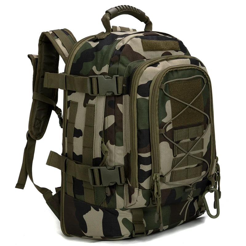 65L Outdoor Sports Backpack Waterproof Running Gym Bag Durable Hiking Backpack for Men & Women, Travel Daypack